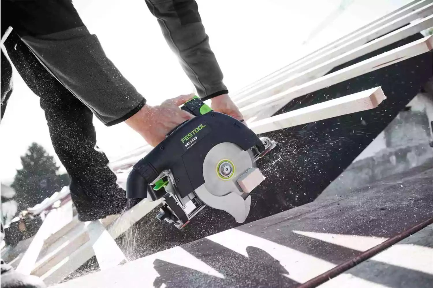 Festool HKC 55 5,0 EBI-Set-FSK 420 18V Li-Ion accu pendelkapzaag set (2x 5,0Ah) in systainer - 160mm