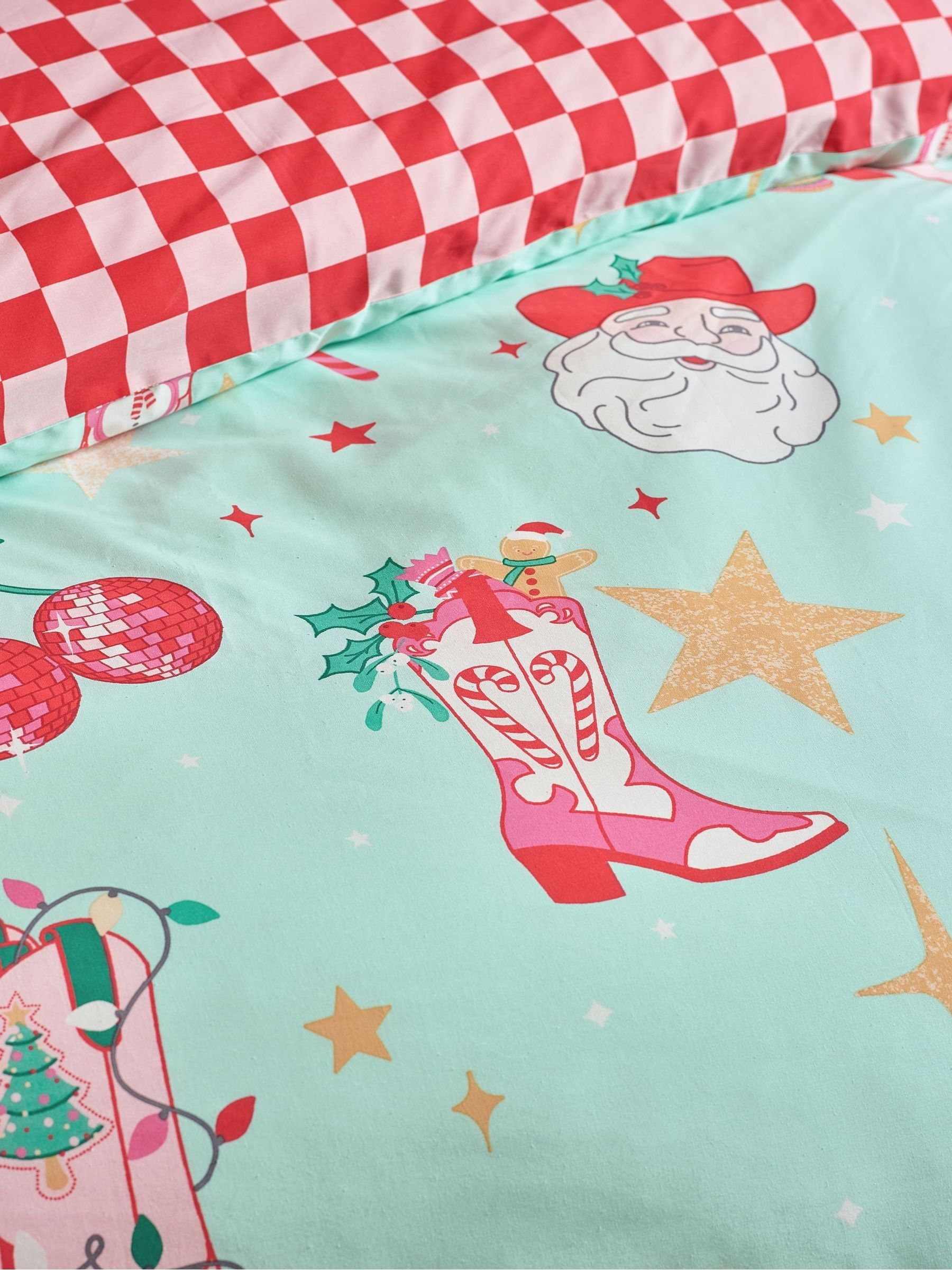 Catherine Lansfield Santas Howdy omkeerbare dekbedovertrekset