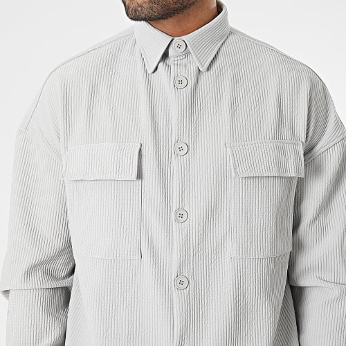 Ensemble Chemise Manches Longues Et Pantalon Gris