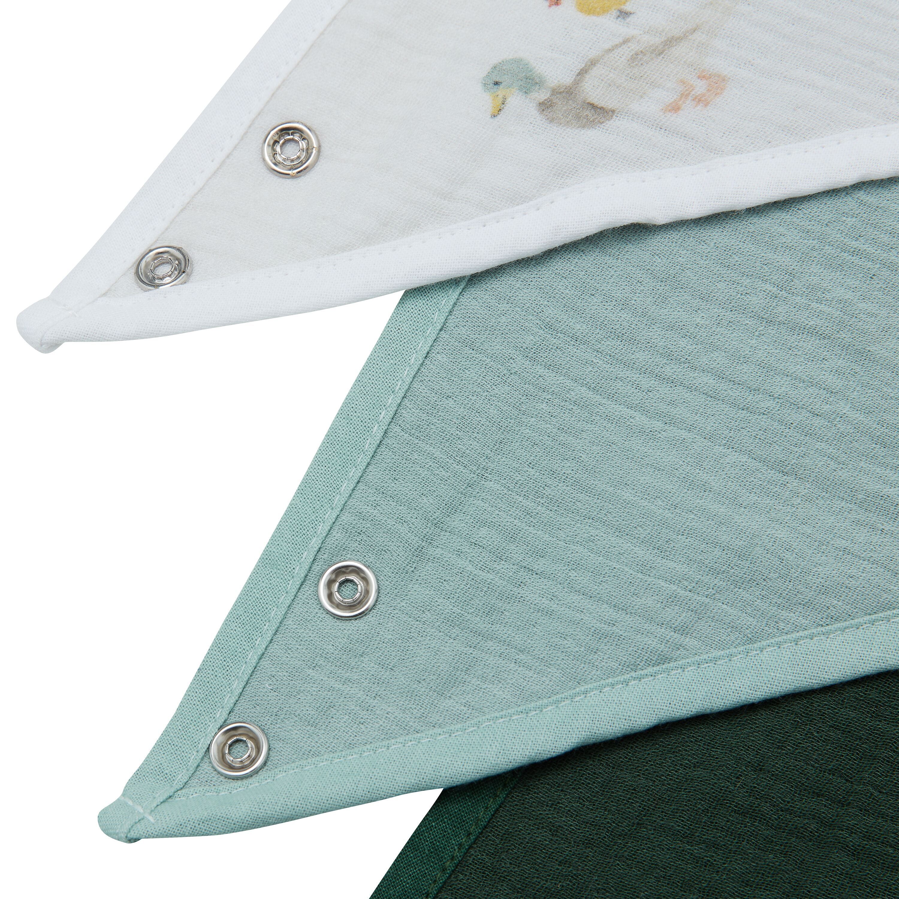 LELITA Lätzchen 3er Set, spitz, 43x28 cm - Multicolor / B: 43.0 cm x H: 28.0 cm