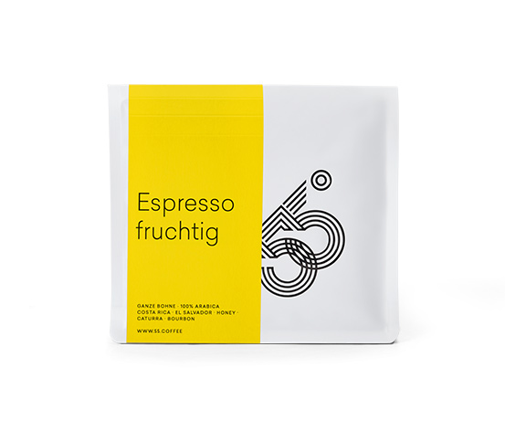55 Degrees – Espresso fruchtig – 250 g Ganze Bohne