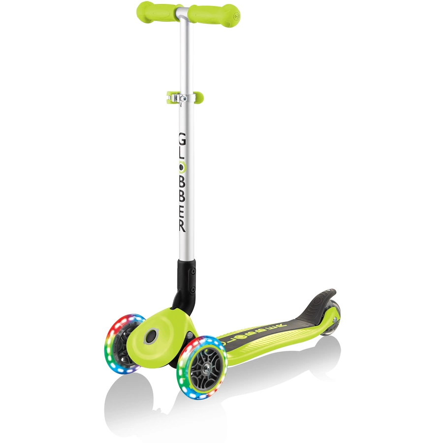 Globber Scooter Primo Foldable mit Leuchtrollen, grün
