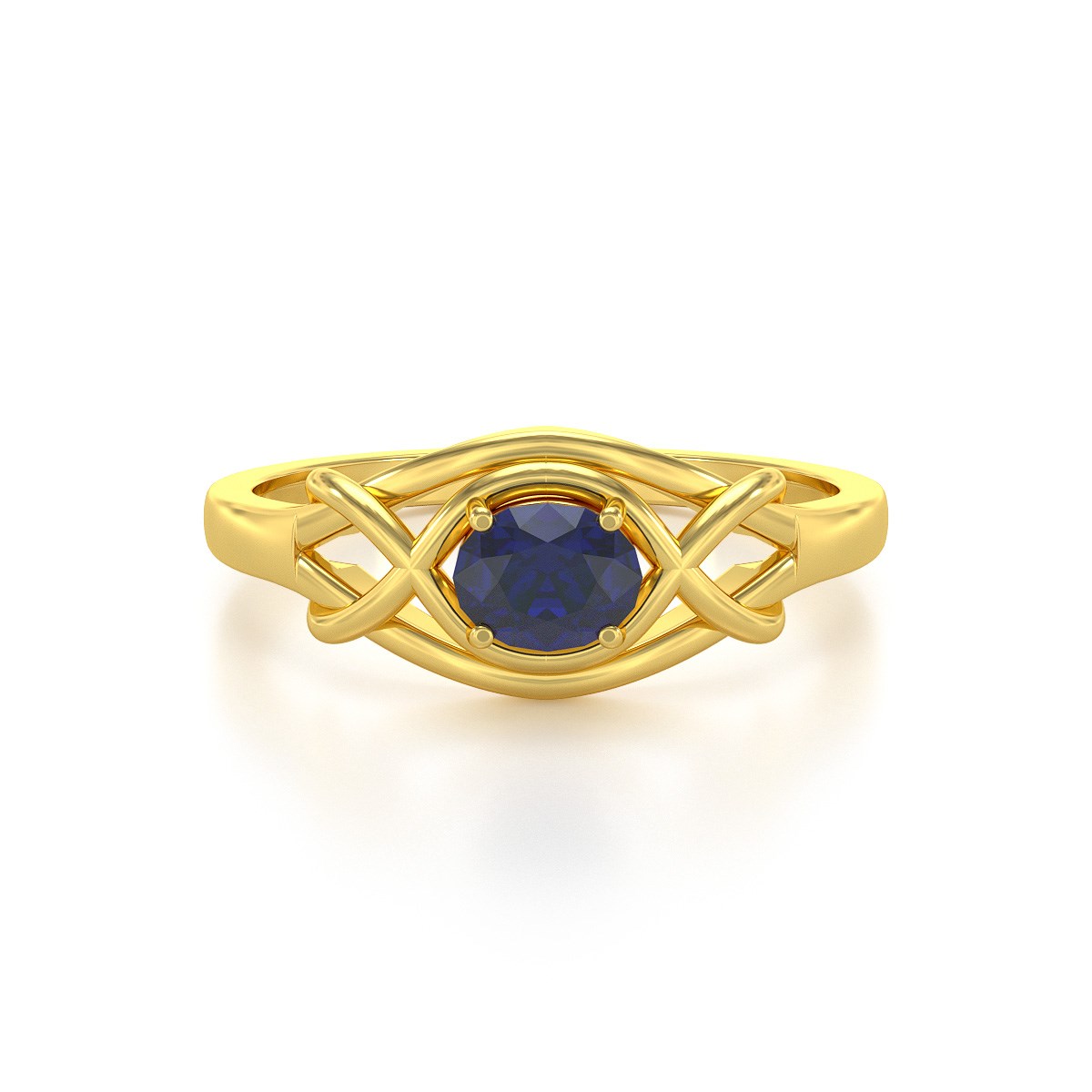 Bague ADEN Or 585 Jaune Saphir 1.870grs