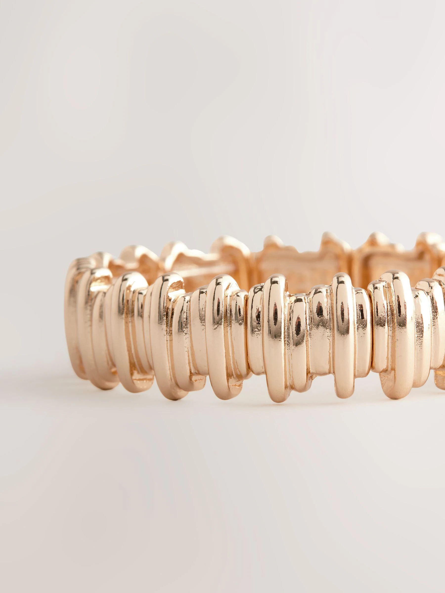 Goudkleurig - Ridged Stretch Bracelet