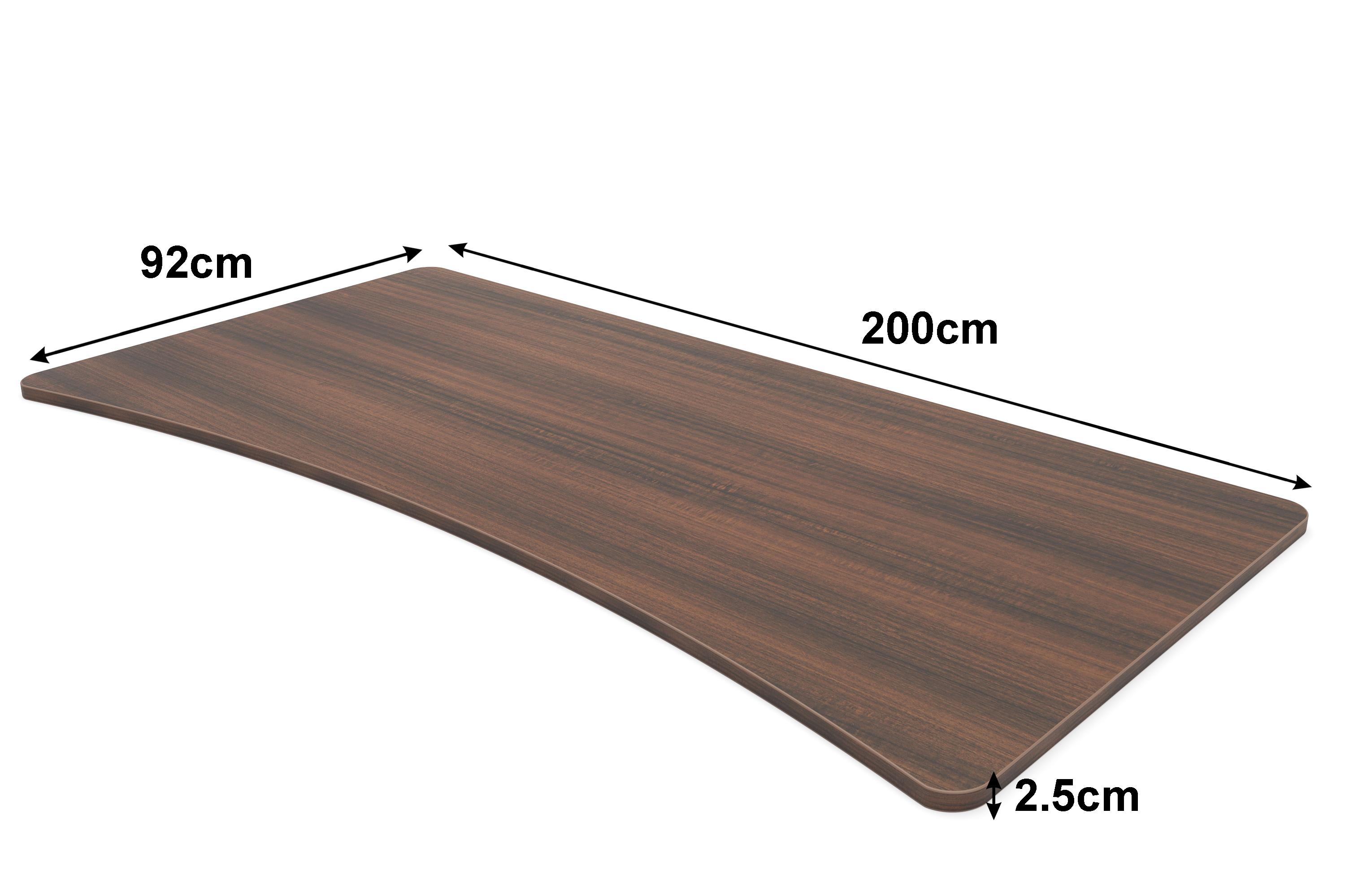 Tischplatte Stehpult braun 200 x 92 cm