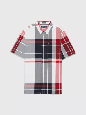 Camisa de manga curta Adaptive Check Custom Fit