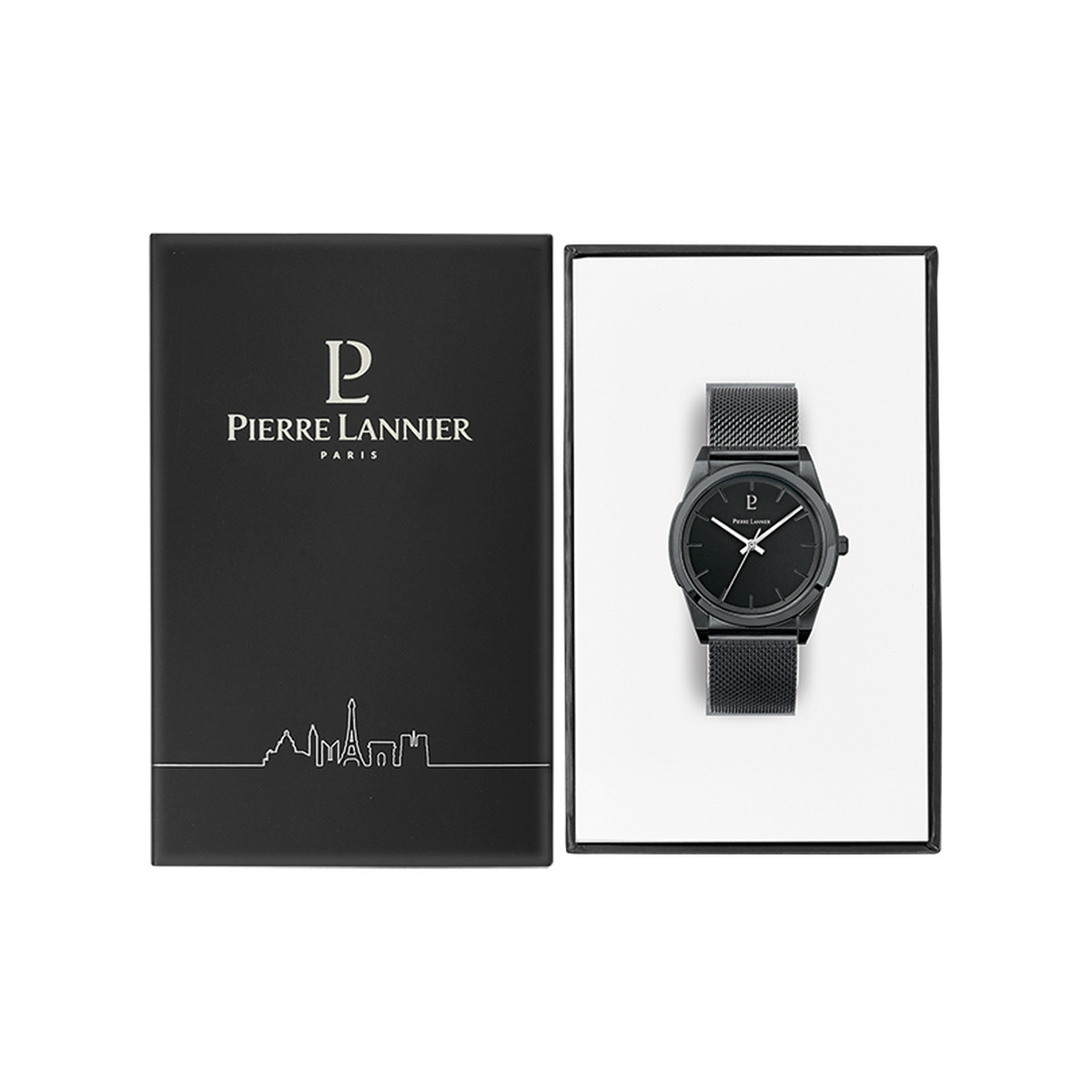 Montre PIERRE LANNIER Candide homme acier noir