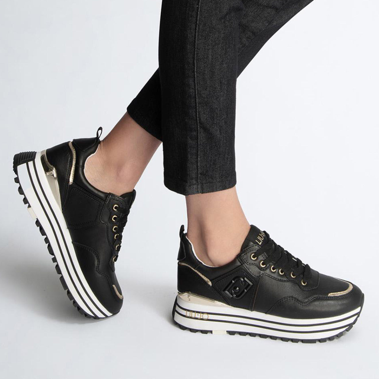 Liu-Jo Sneakers en Cuir Mahaut noires