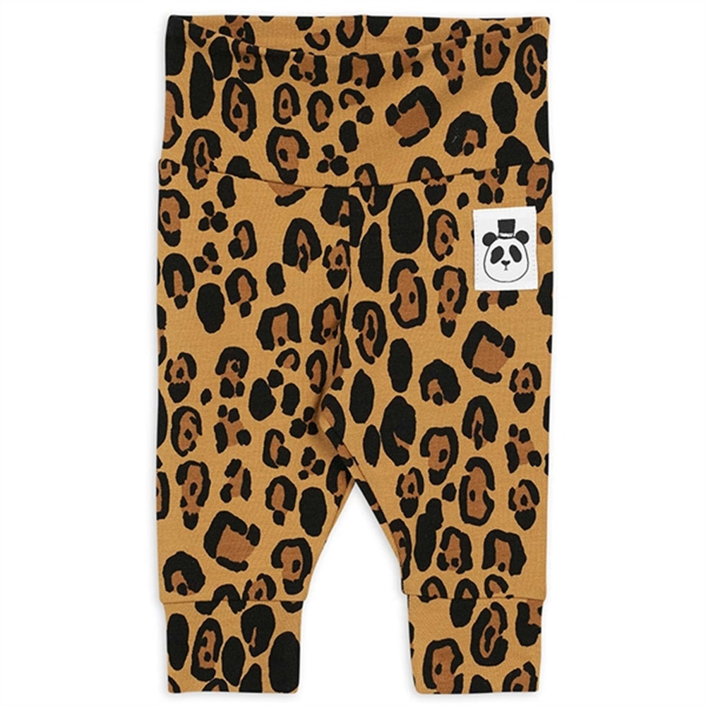 Basic Hearts Brown Newborn Leggings - Mini Rodini