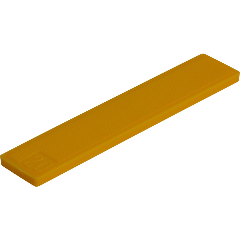 Kunststof rasterblokje 20x4mm Geel