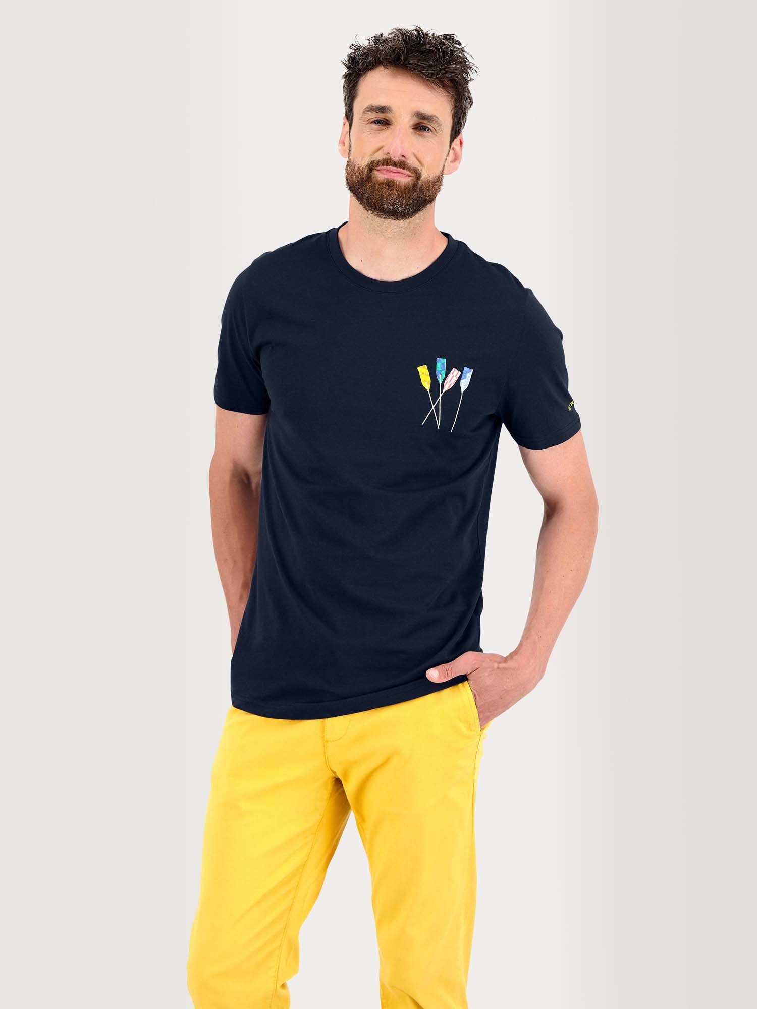 Tee Shirt Homme Manches Courtes Coton Biologique Marine