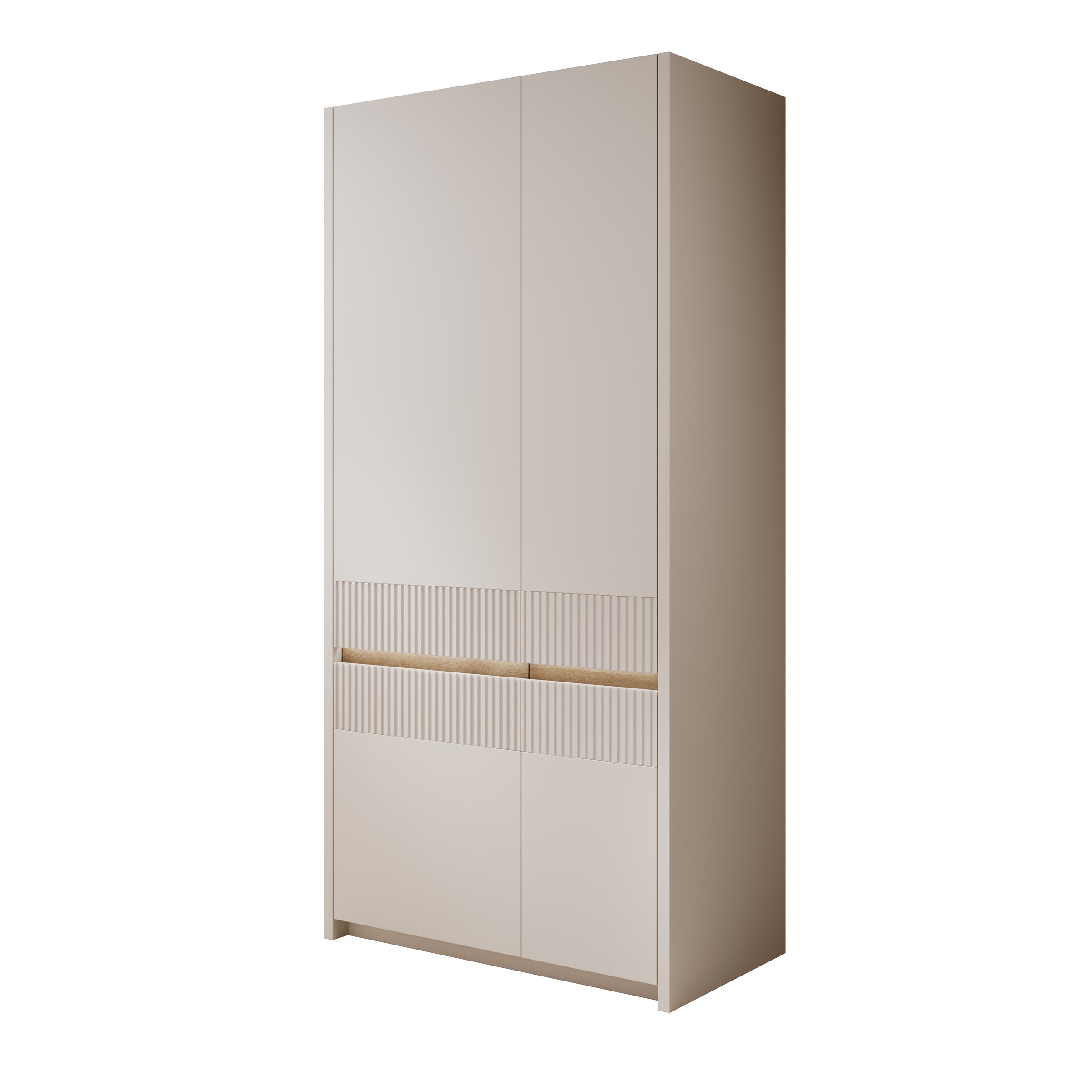 Orlano - Kledingkast - Beige - 95x52x198 cm