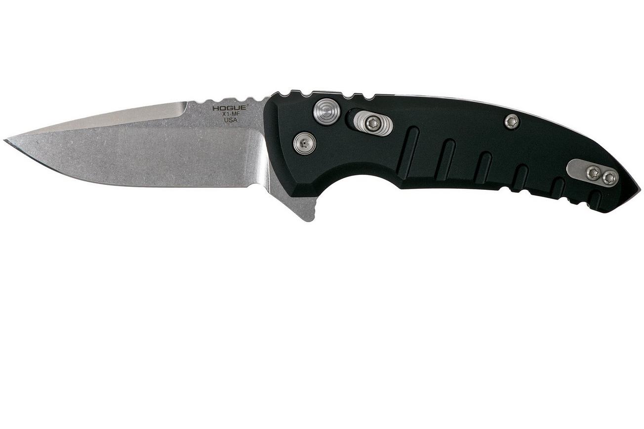 Hogue X1 Microflip Black Droppoint zakmes 24170, Allen Elishewitz design