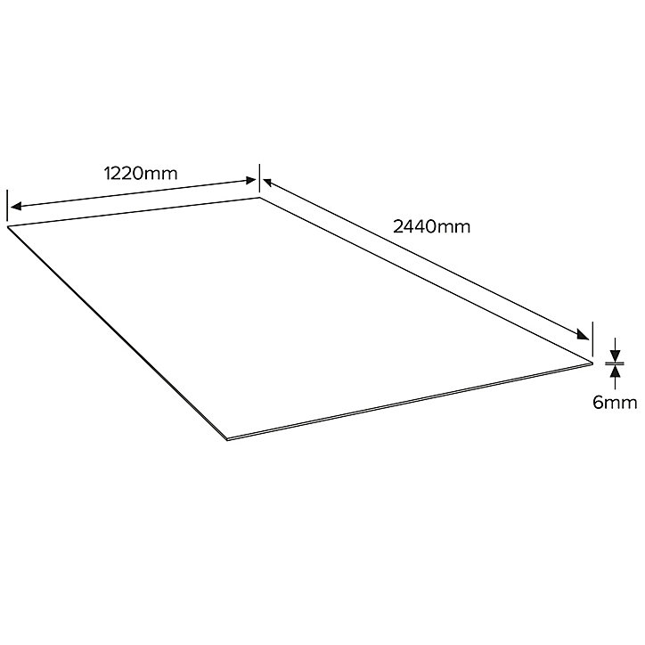 Panneau médium (MDF) - 244 x 122 cm, ép.6 mm (vendu au panneau)