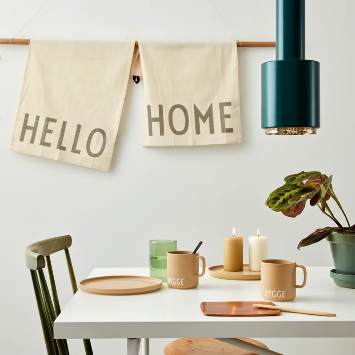Design Letters - Favourite Geschirrtuch, Sweet / Home, olive green (2er-Set)