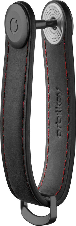 Orbitkey Crazy Horse Leather Obsidian/Red Obsidian/red