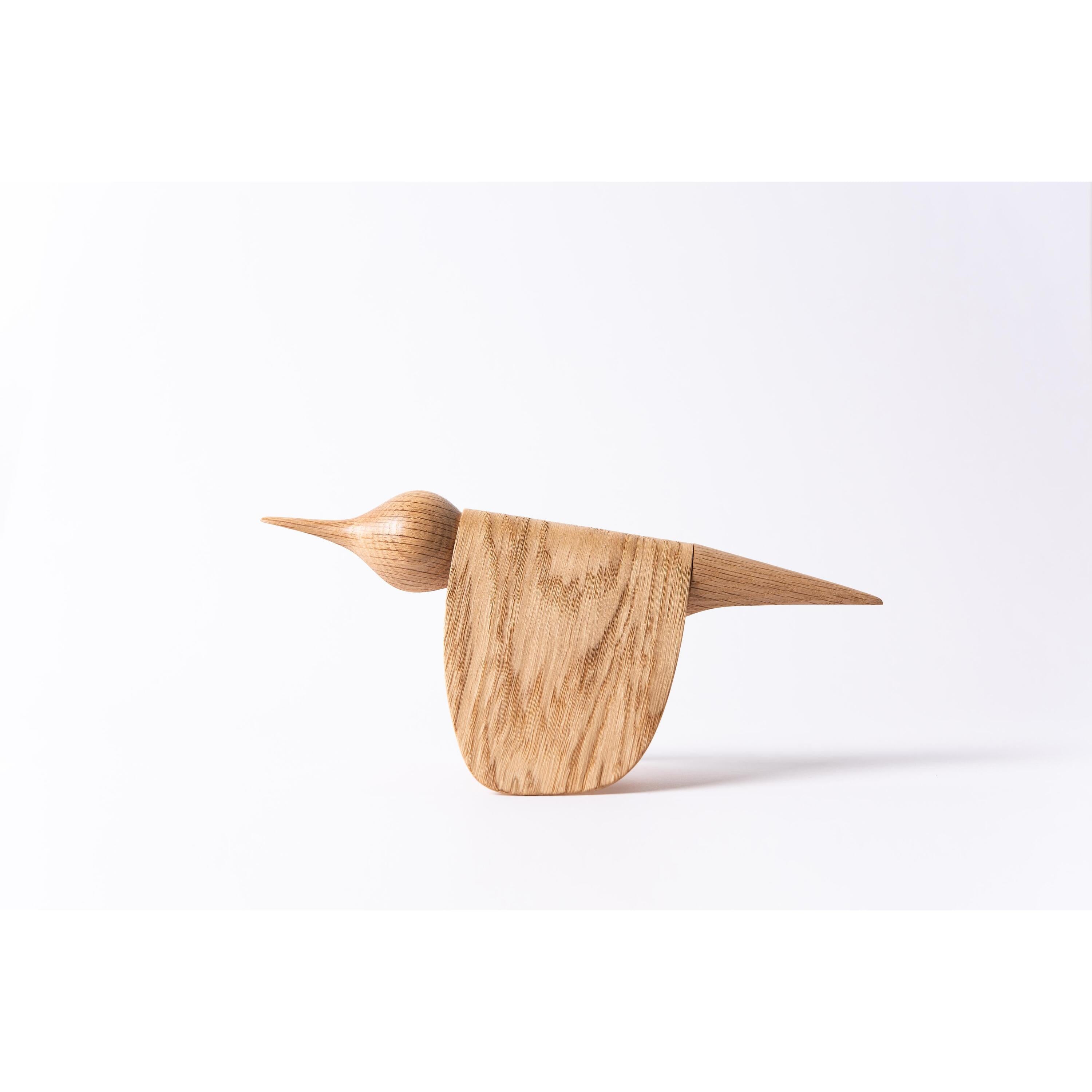 Tica decoratie vogel walnoot