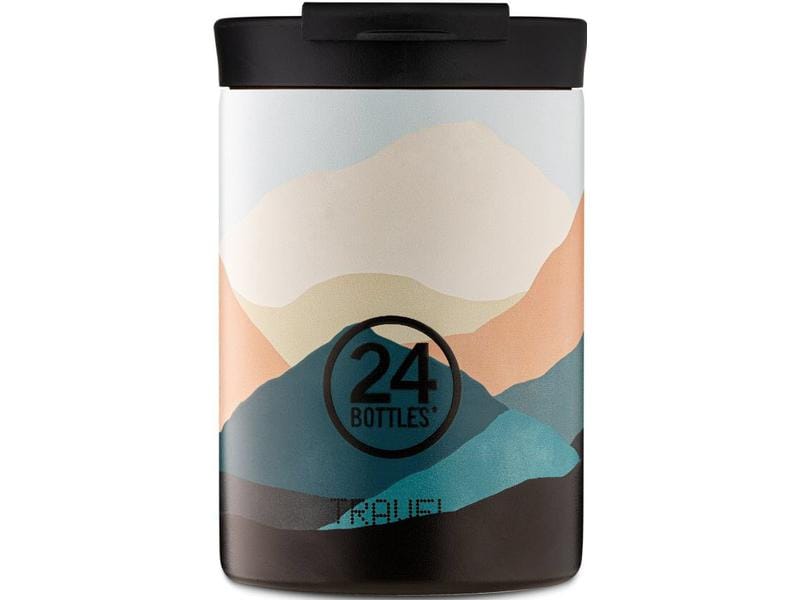 24Bottles Thermobecher Travel Tumbler 350 ml, Mountains Thermotasse mit doppelwandiger Edelstahlisolation