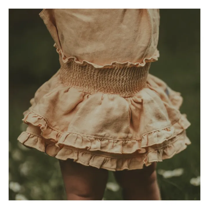 Donsje Bloomer en Lin à Volants Vaibi | Rose pâle