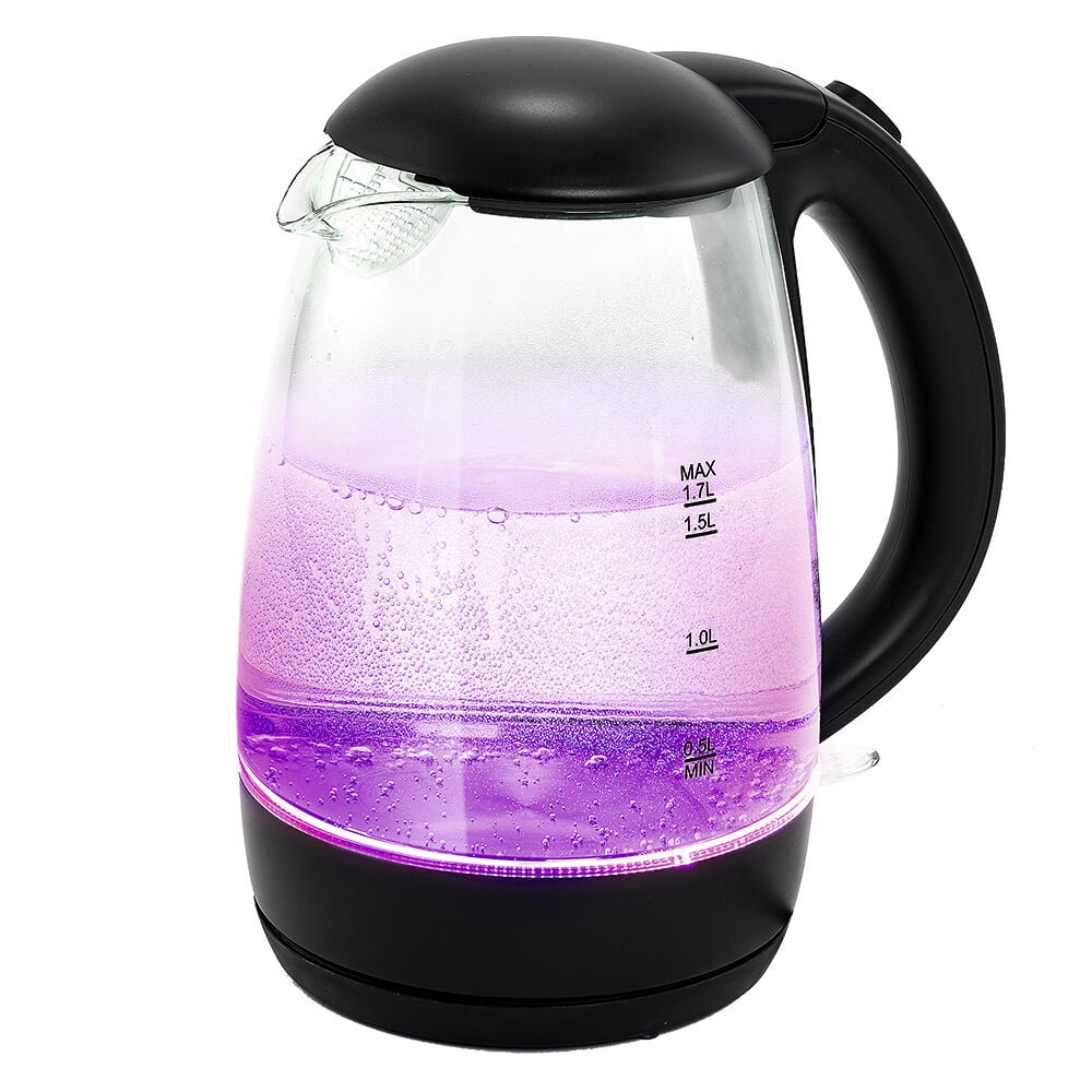 Bouilloire LED sans fil couleurs variables Homday en verre 1,7 L