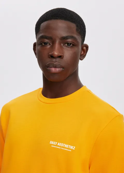 T-shirt met print registered oranje (ORA)