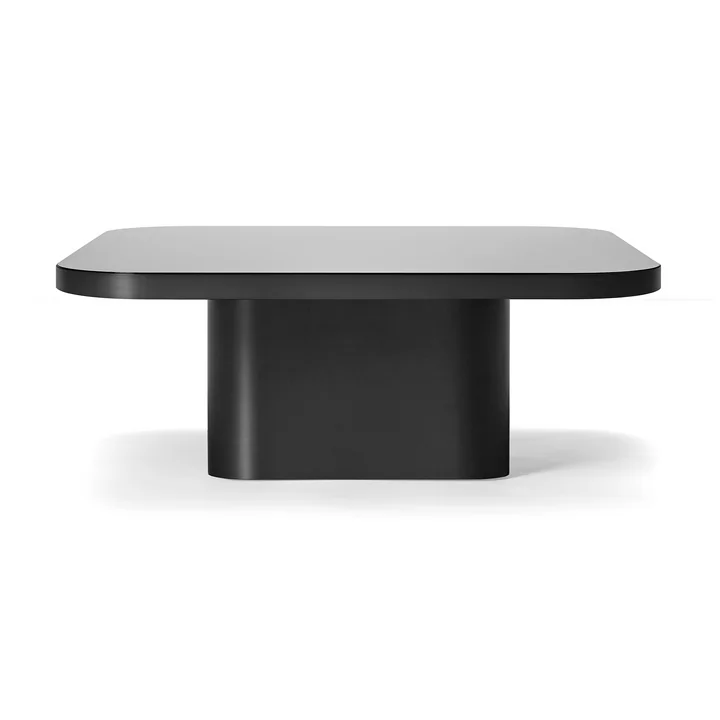 ClassiCon - Bow Couchtisch, No. 6, 100 x 70 x 37 cm, Stahl schwarz / Glasplatte schwarz