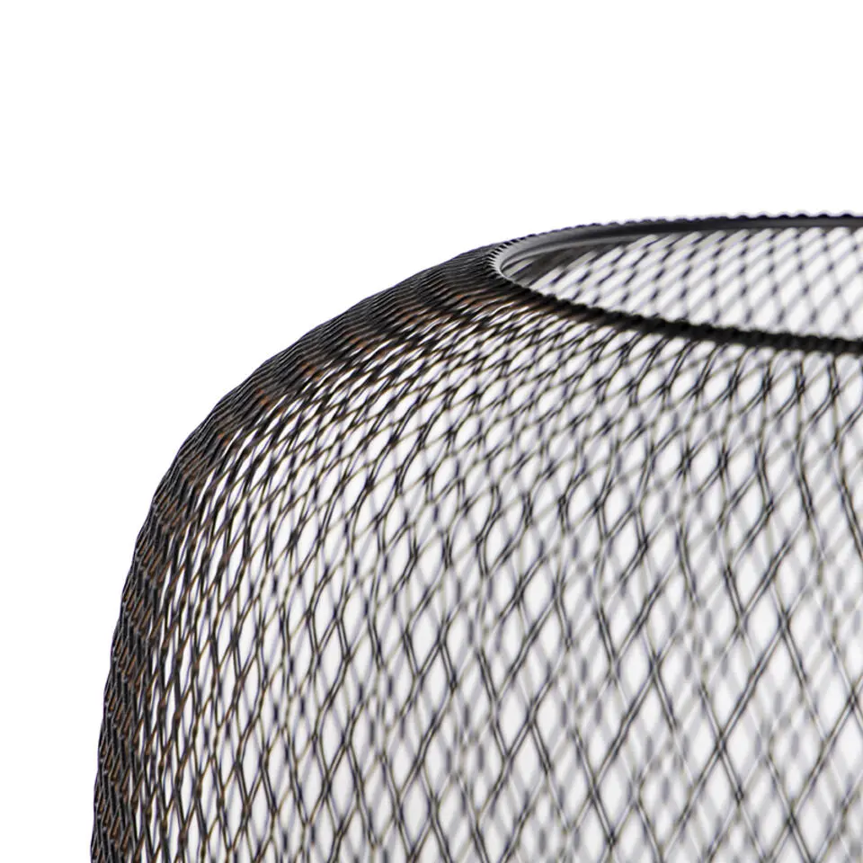 Qazqa vloerlampen bliss_mesh zwart e27