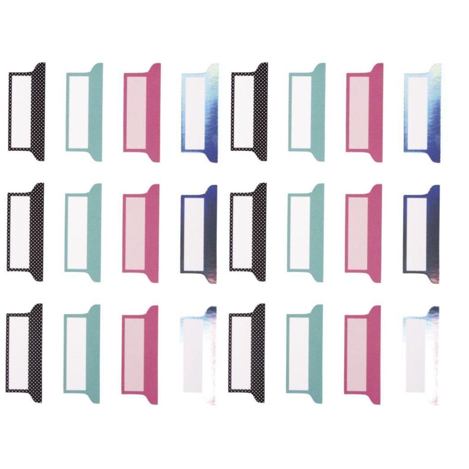 24 stickers onglets pour bullet journal - couleurs pastel