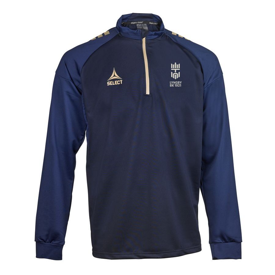 Lyngby BK Maillot d'Entraînement Fermeture Éclair 1/4 Elite - Bleu Marine/Beige