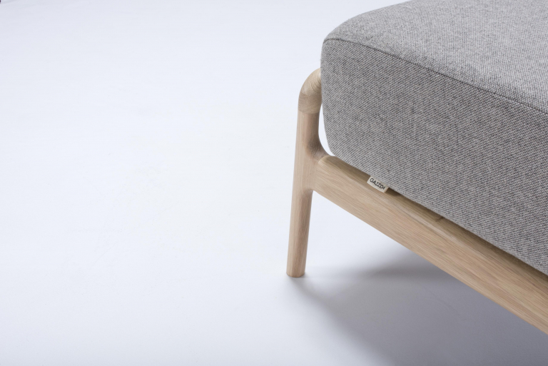 Gazzda Fawn hocker natural Dakar Leather Stone