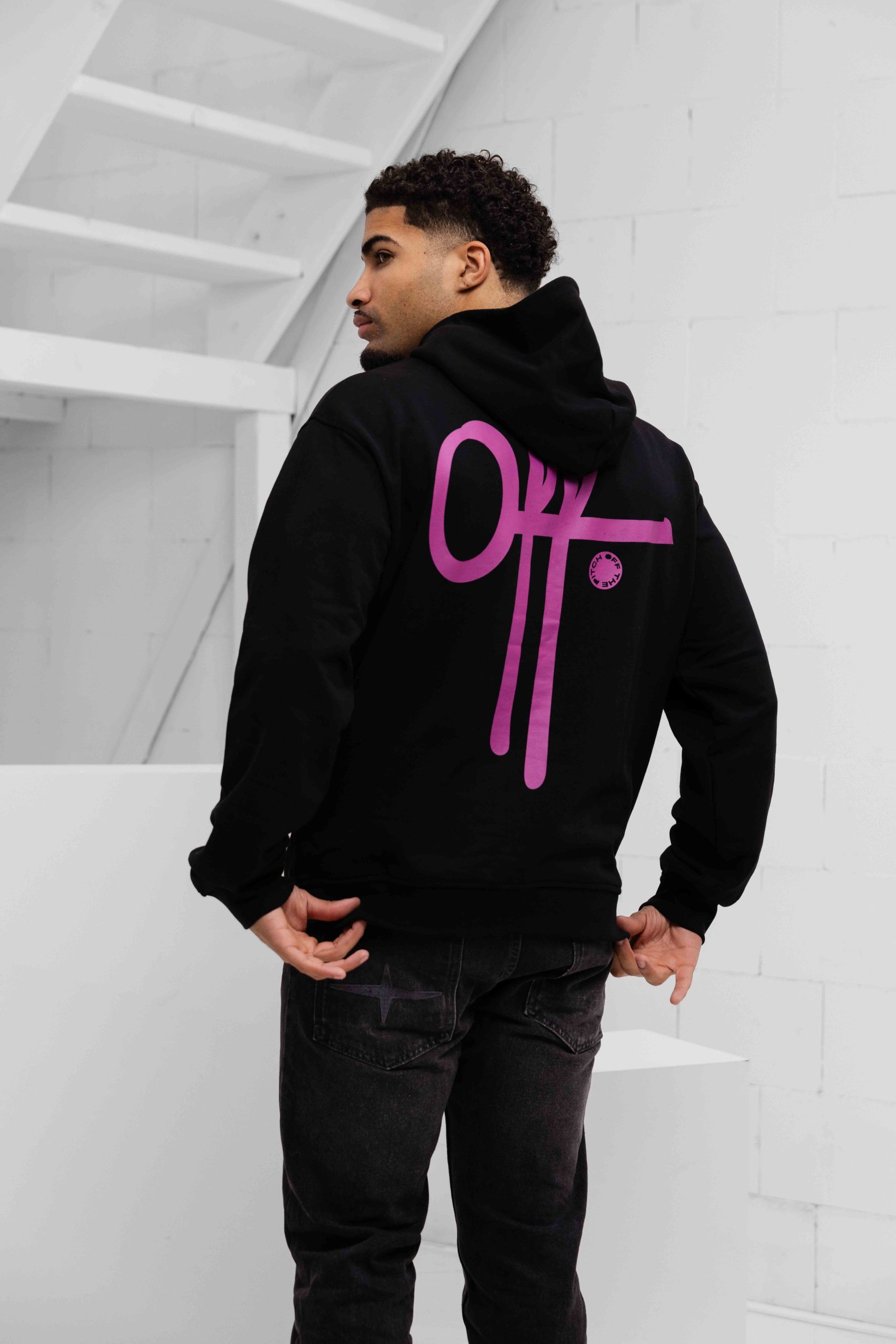 Off The Pitch Full Stop Hoodie Heren Zwart