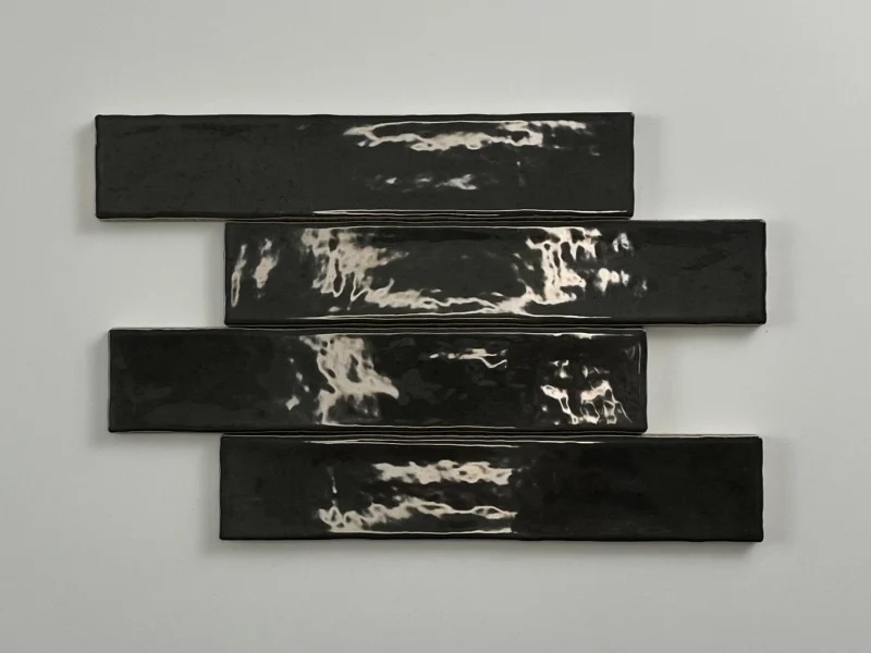 Tegelsample: Jabo Kalon wandtegel antraciet 5x25cm glans