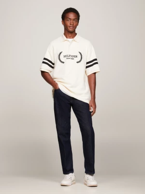 Polo Hilfiger Monotype com listras nas mangas