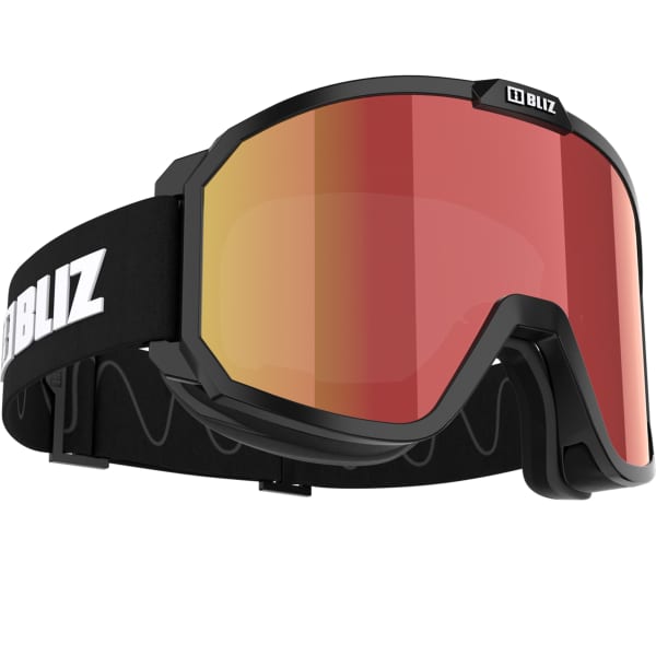 Masque de ski BLIZ RAVE MATT BLACK W WHITE LOGO/BROWN RED