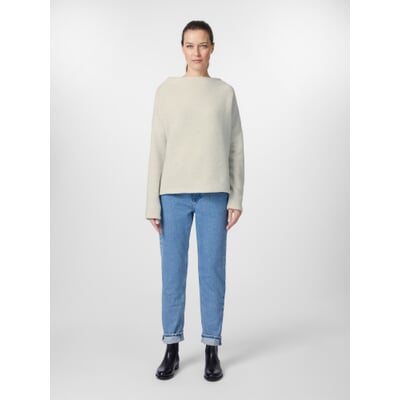 Damen-Strickpullover, Ecru