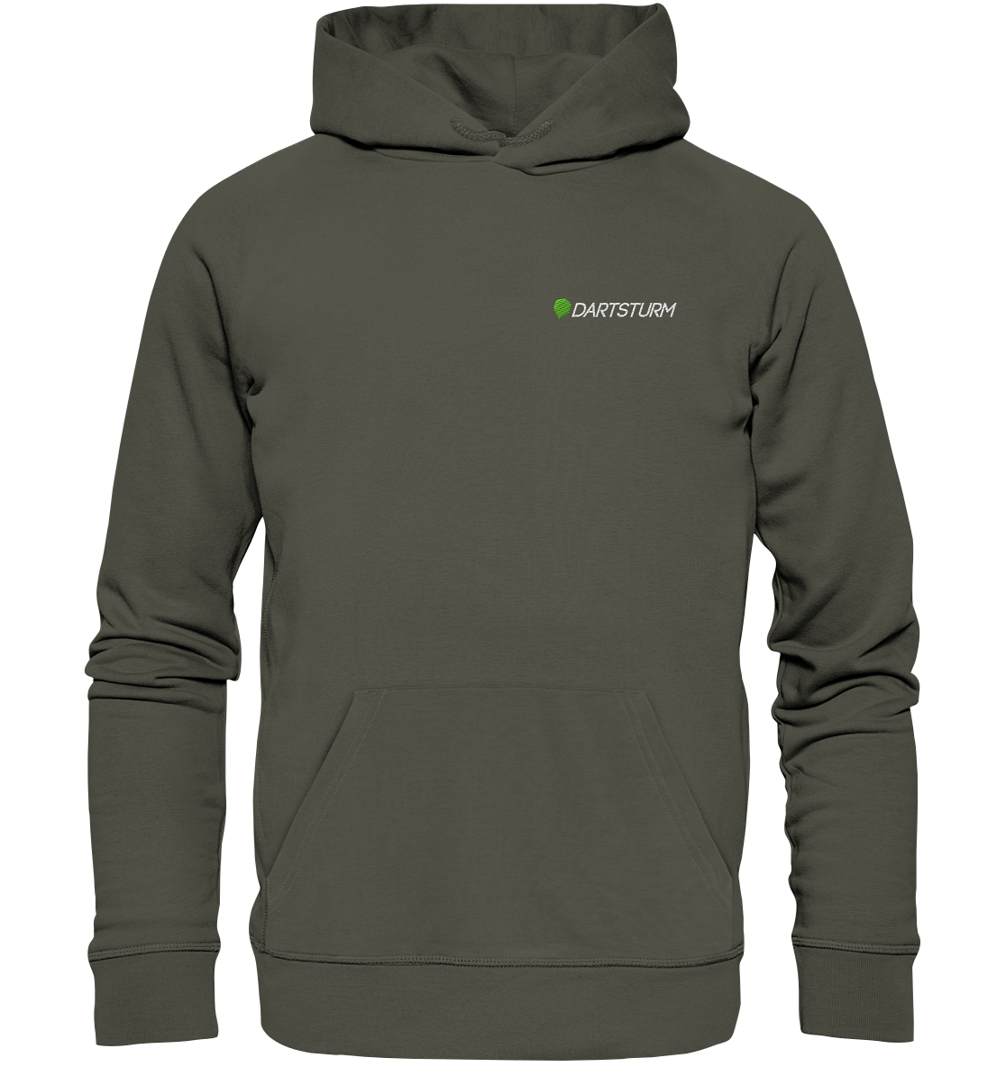 DartSturm - Logo Weiß Hoodie (Stick)