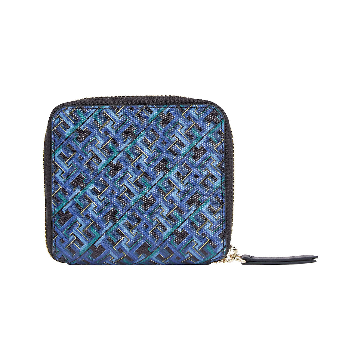 TOMMY HILFIGER<br>Carteira com zíper e monograma estampado