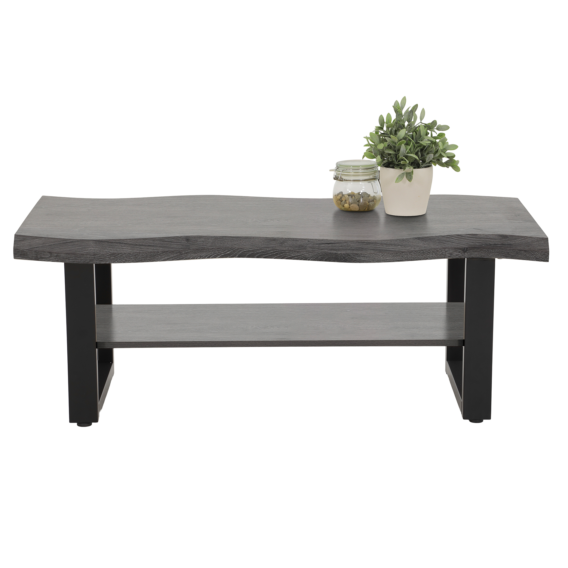 Couchtisch - grau-schwarz - 110 cm