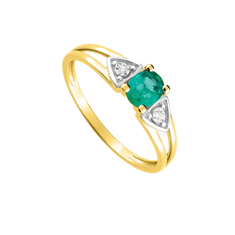 Bague femme - Emeraude - Or 18 Carats
