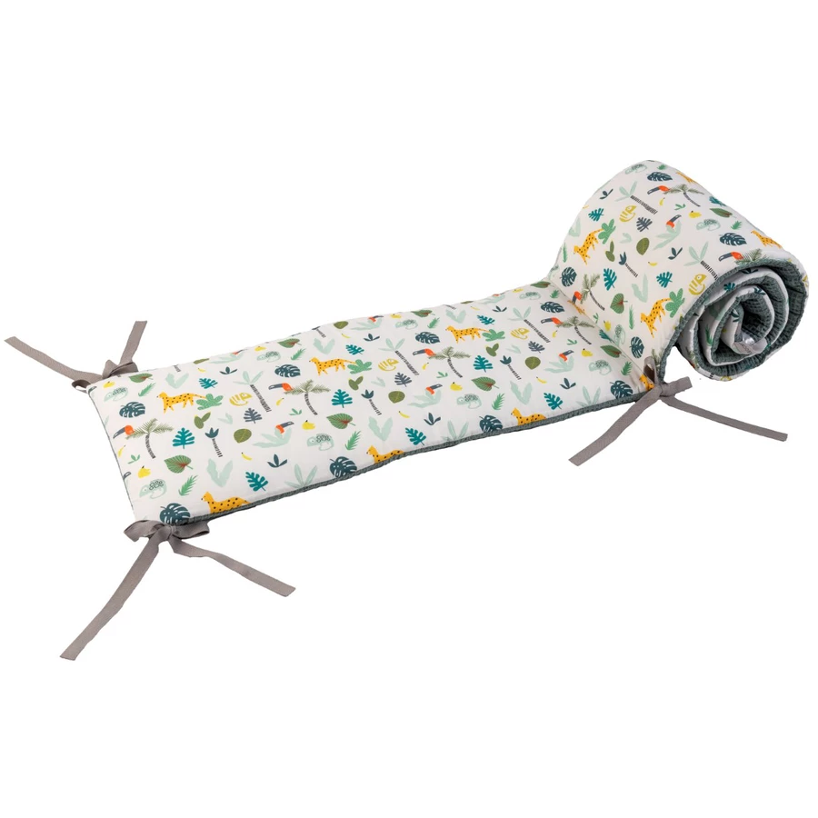Ullenboom Nestchen für Babybett Salbeigrün Regenwald 210 x 30 cm