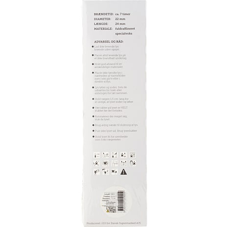 Salling stagelys 2,2x24 cm 6-pak - hvid