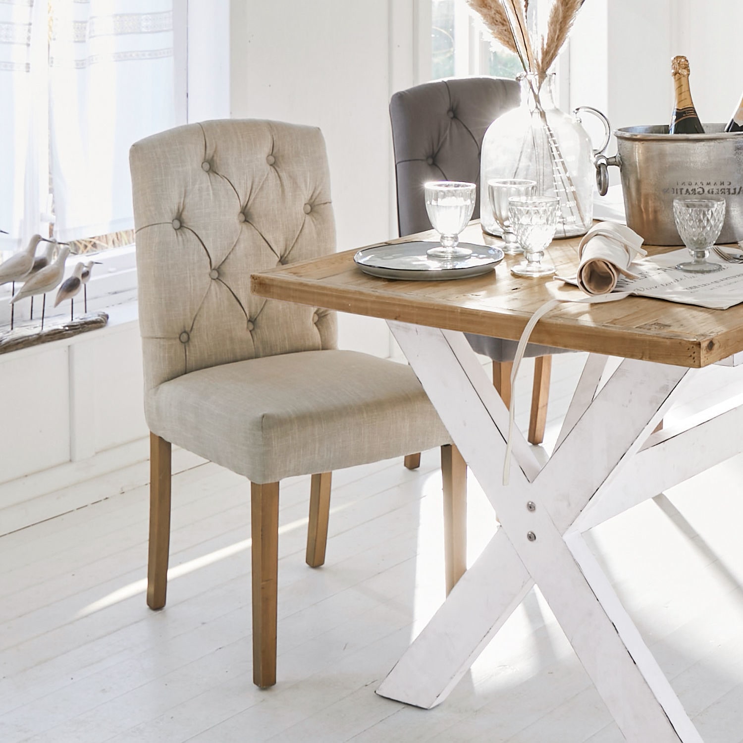 Stuhl Fulden leinen