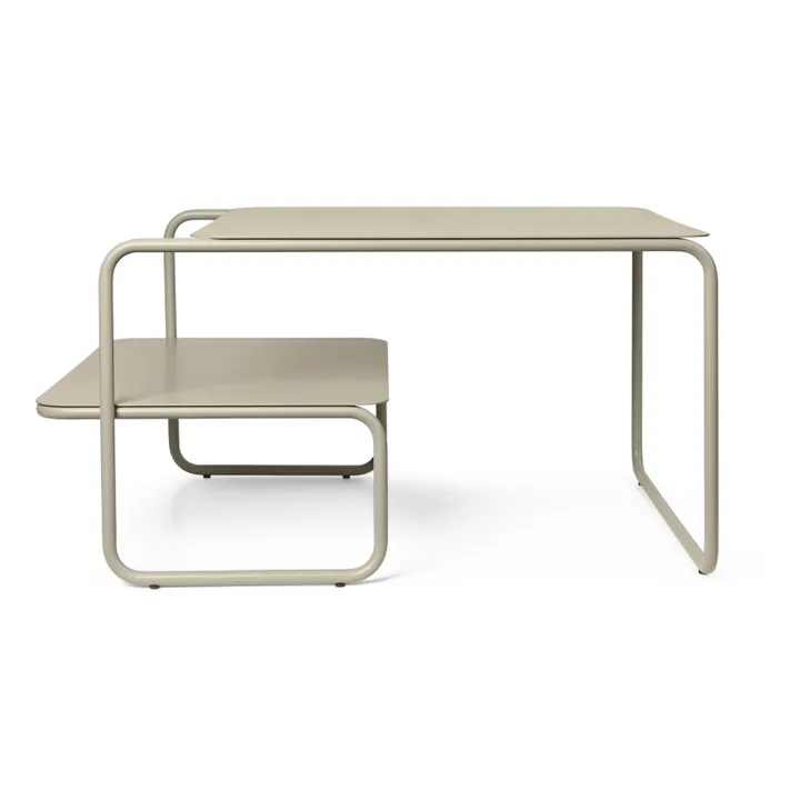 Ferm Living Table basse Level outdoor | Blanc/Écru