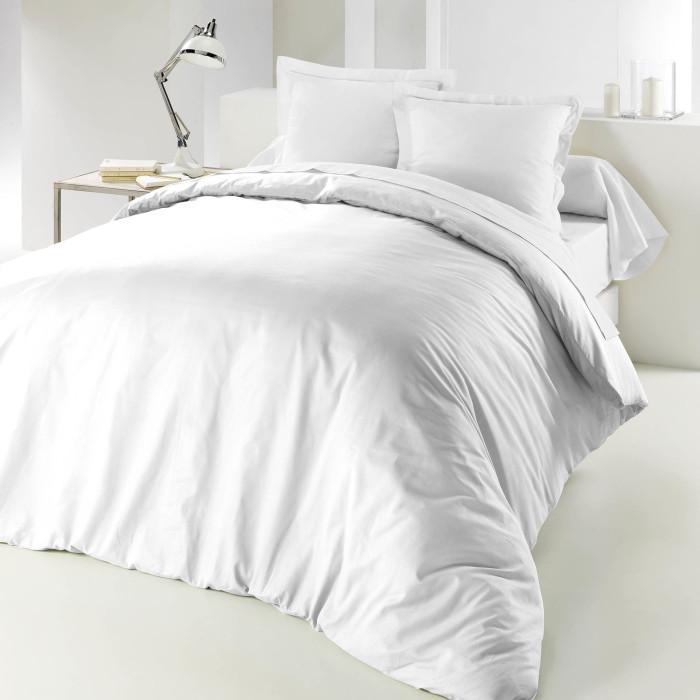 HOUSSE DE COUETTE 2 PERSONNES 260X240CM LINA BLANCHE