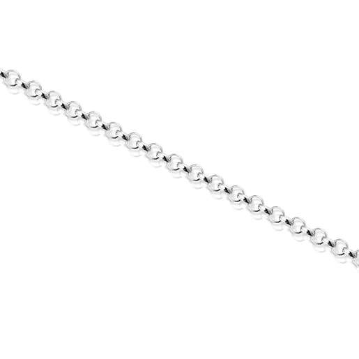Pulseira prateada, 17 cm.