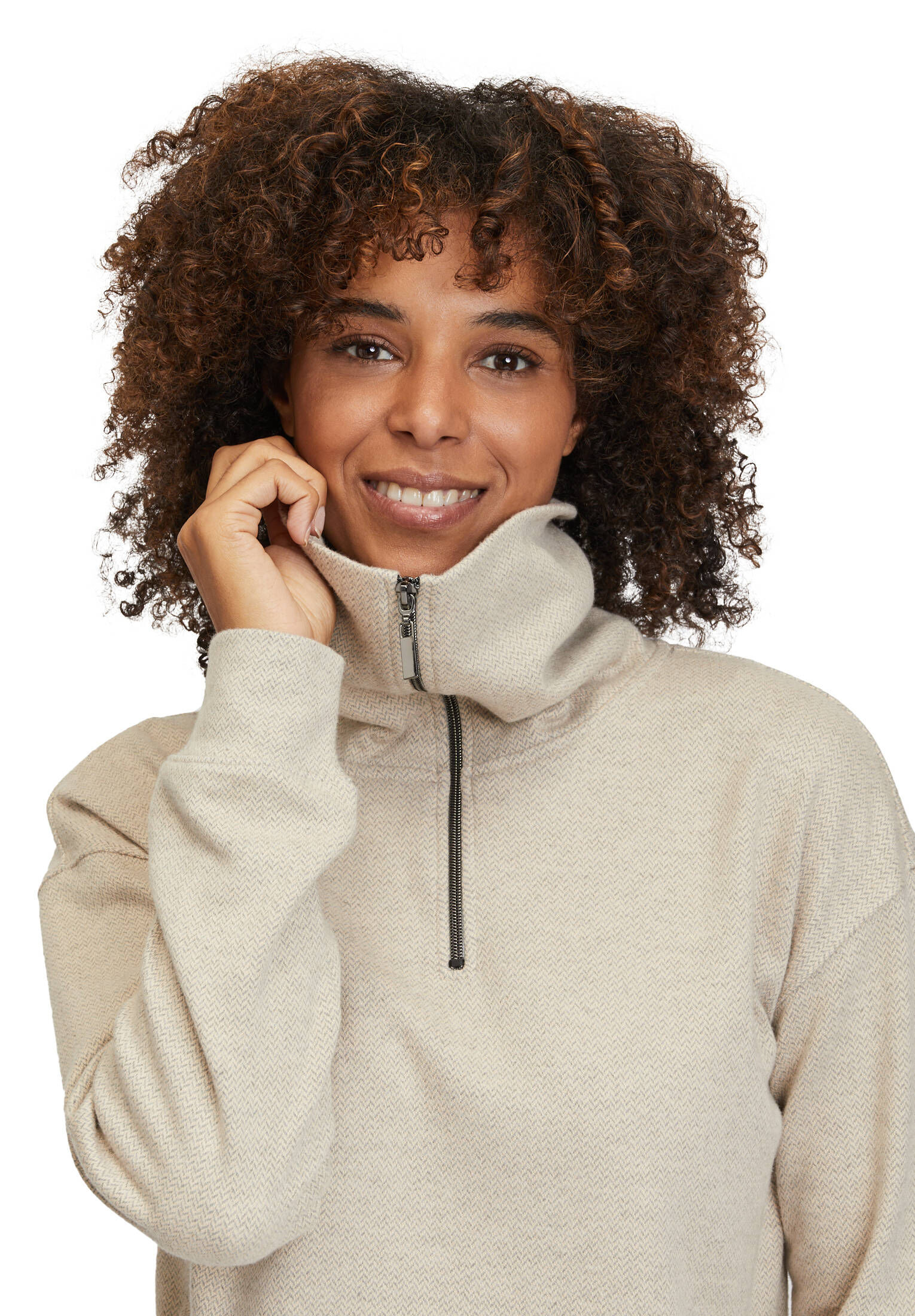 Betty & Co| Damen Sweatshirt mit Kragen