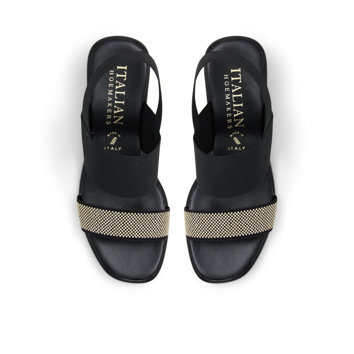 ITALIAN SHOEMAKERS-Buttonsage-Sandales à bride arrière - Talon Bloc - Noir