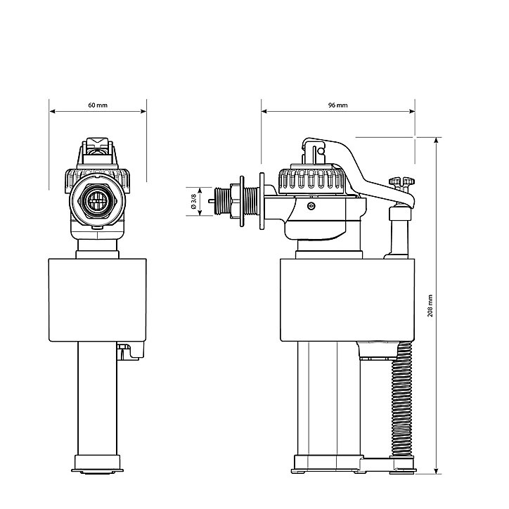 Robinet flotteur à ouverture différé 3/8