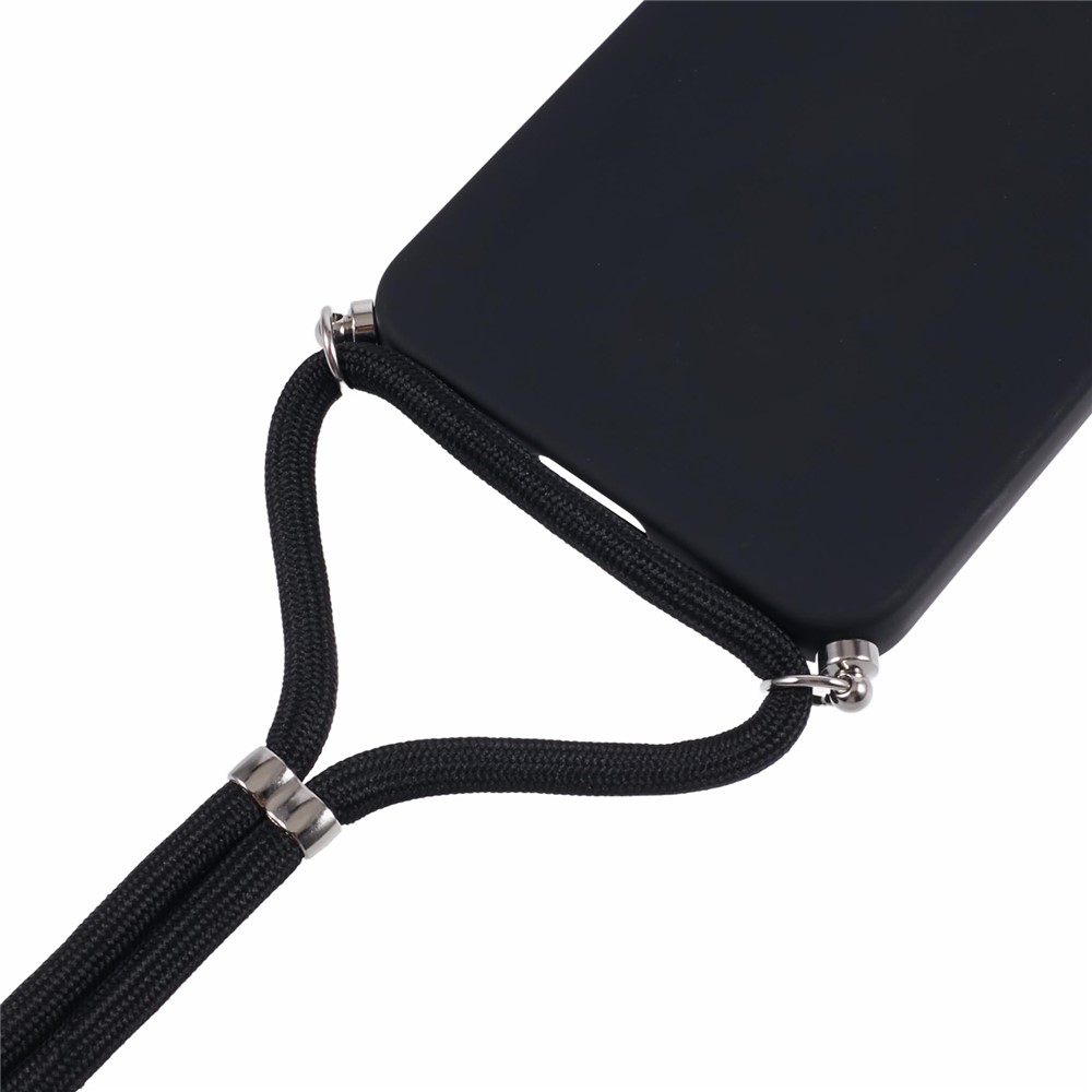 Samsung Galaxy S25 FE Necklace Gummi Case Hülle   Handykette (70cm) - Schwarz