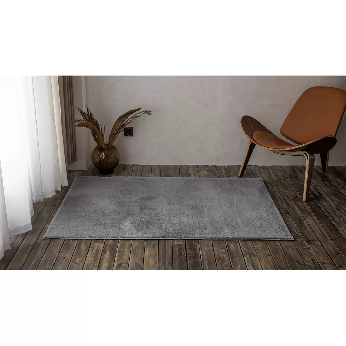 Hochflortepppich Buggy Silber